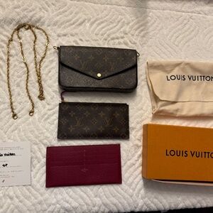 Louis Vuitton Felicie Pochette Crossbody Purse Clutch